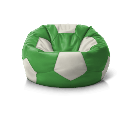 Крісло м''яч Green + Ivory' від виробника — безкаркасні меблі з доставкою по всій Україні.